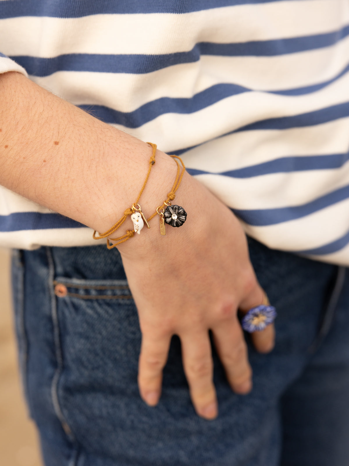 Bracelet cordon chouette