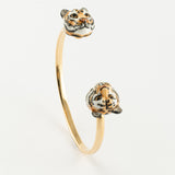 bracelet ajustable animal tigre en porcelaine peinte à la main