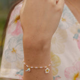 Bracelet fleur de poirier & oiseau bleu