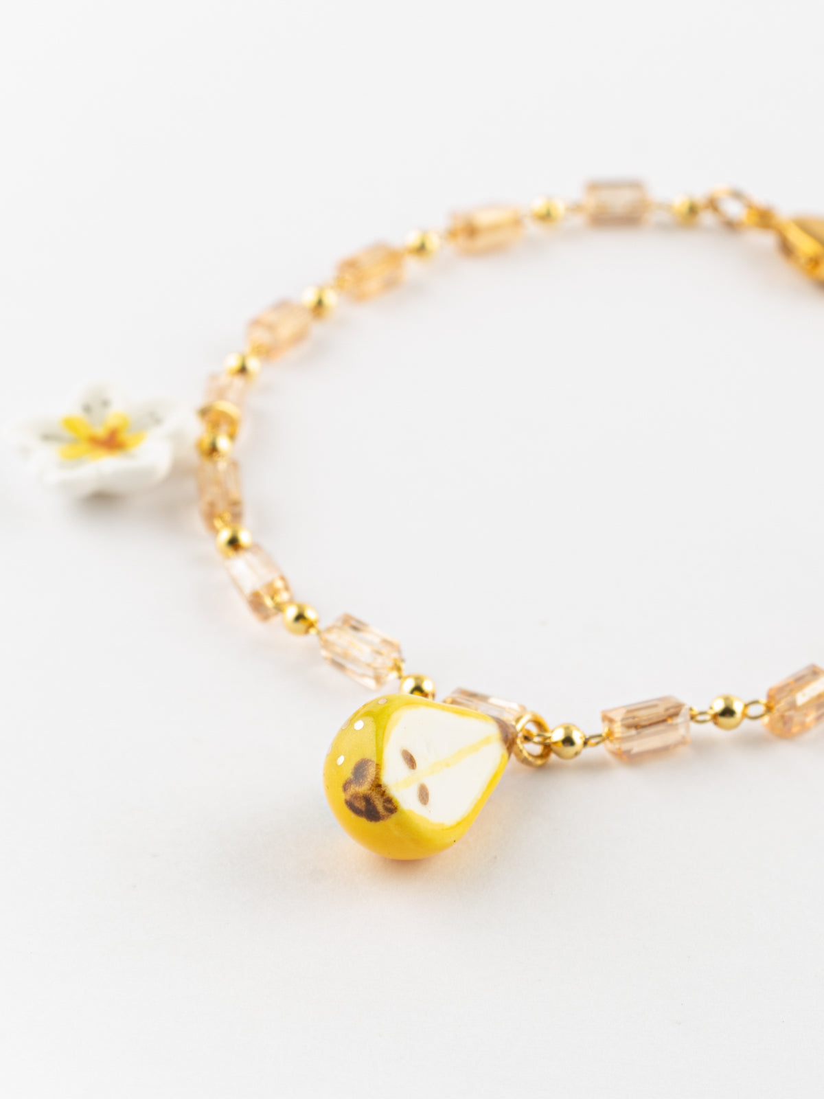 Bracelet fleur de poirier & poire