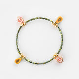 Bracelet perles d'hématite & fruits