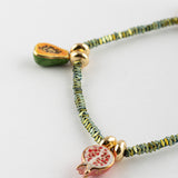 Bracelet perles d'hématite & fruits