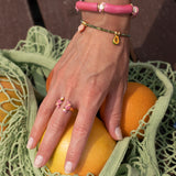 Bracelet perles d'hématite & fruits