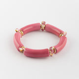 Bracelet perles roses cacatoès
