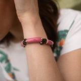 Bracelet perles roses éléphant