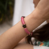 Bracelet perles roses éléphant
