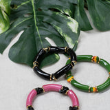 Bracelet perles roses éléphant