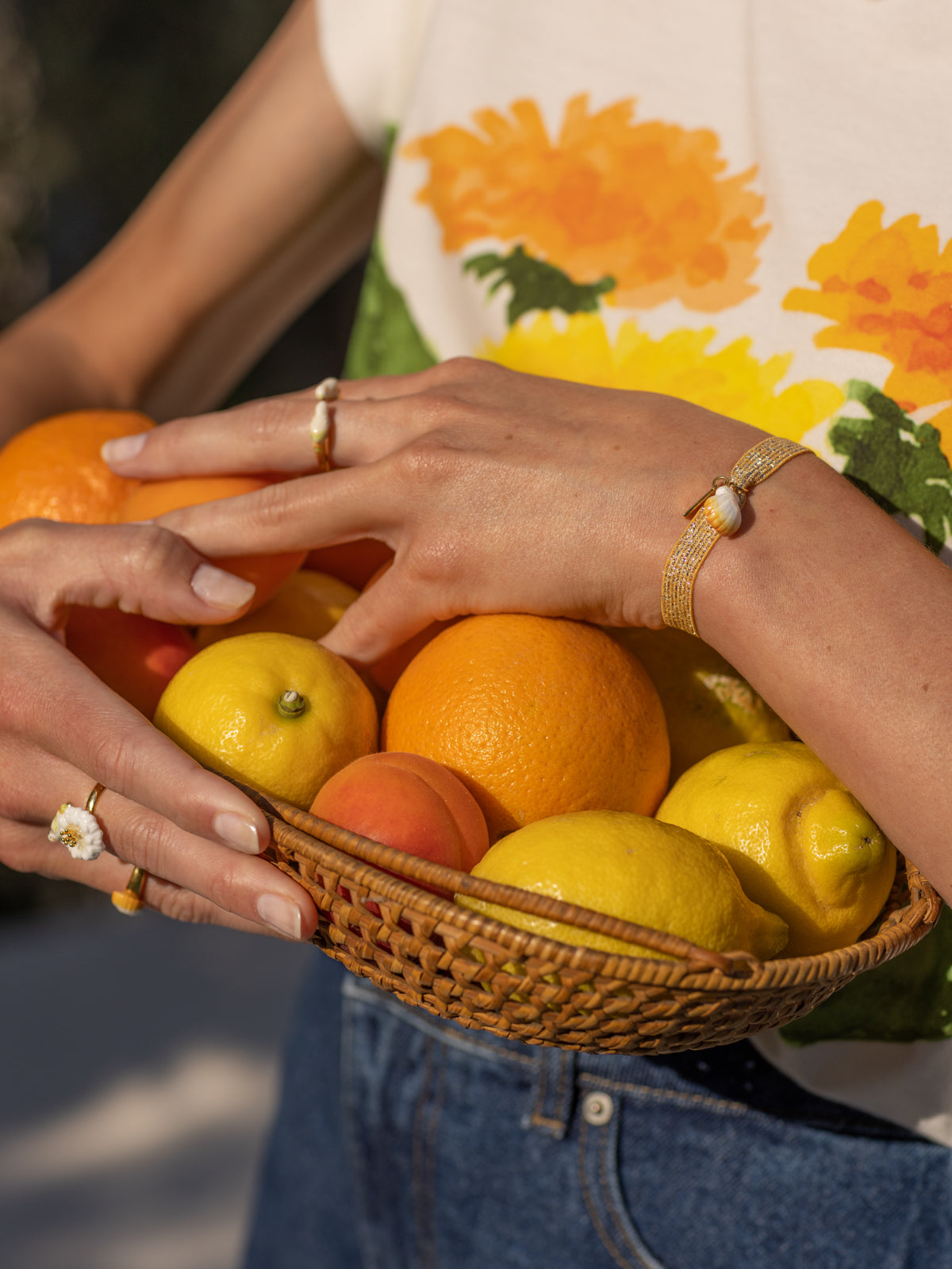 Bracelet twistband coquillage nacré