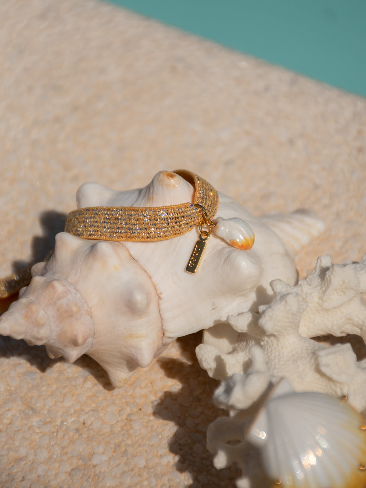 Bracelet twistband coquillage nacré