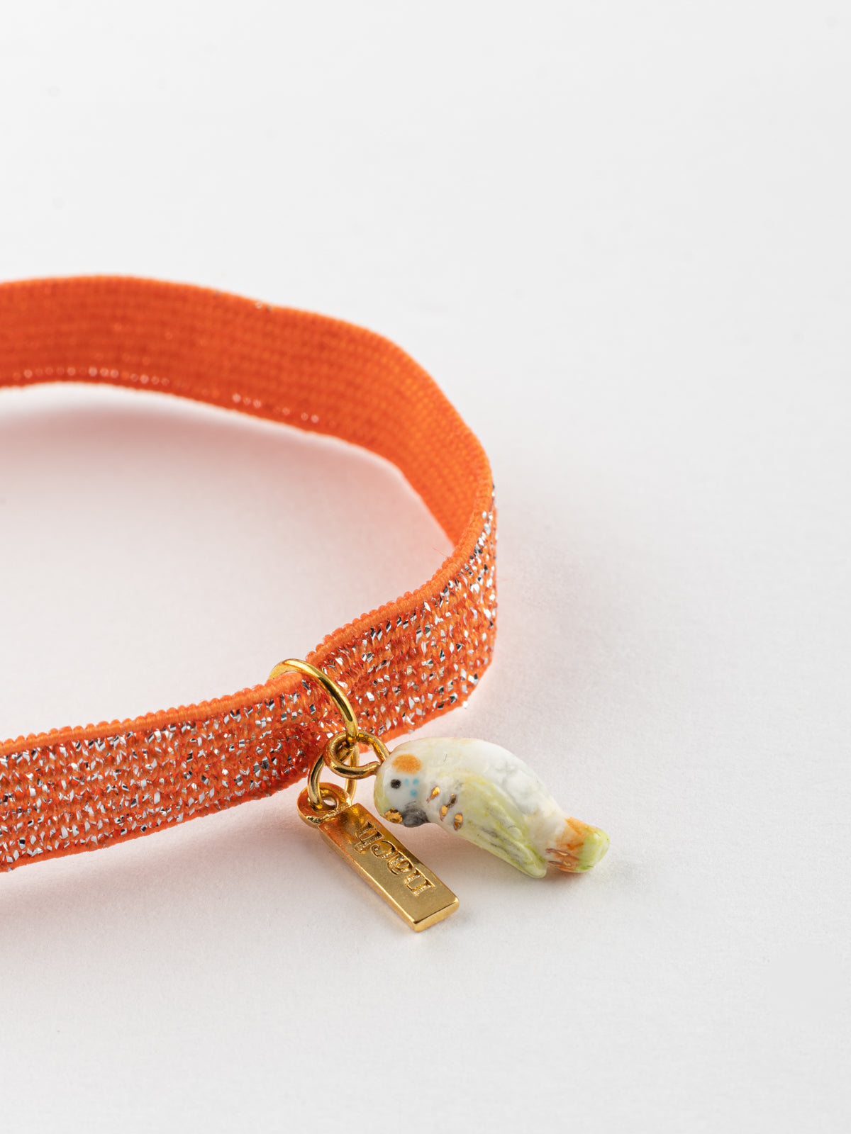 Bracelet twistband perruche blanche