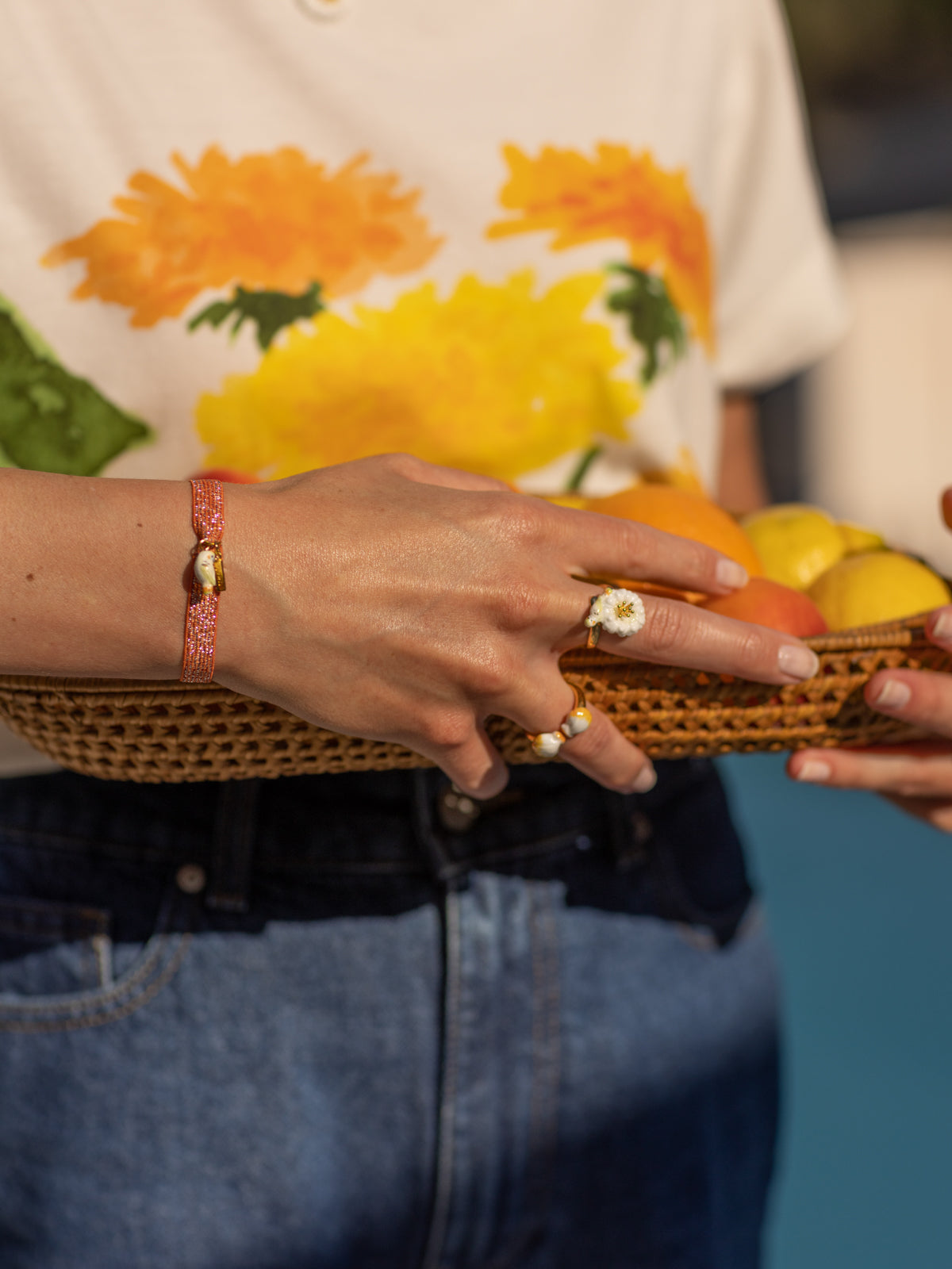 Bracelet twistband perruche blanche