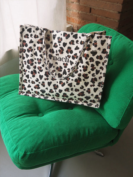 日本未発売 Nach(ナッシュ) 布製 Cabas leopard トートバック cabas-leopard-il-etait-une-