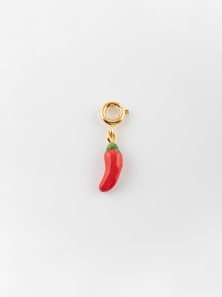50 Pièces Breloques Pendentifs Piment Rouge Verre - Charms Pour Bijoux Et Porte-Clés