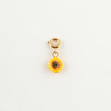 Charm's fleur tournesol porcelaine peint à la main