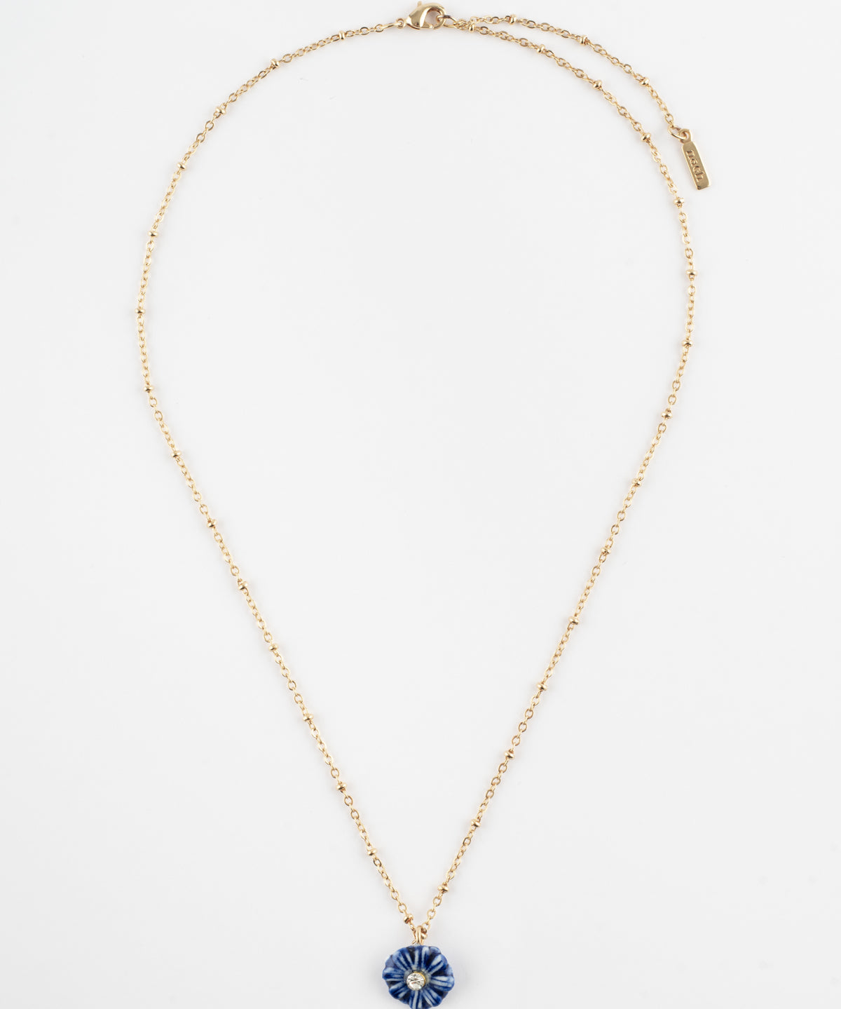 Collier chardon bleu