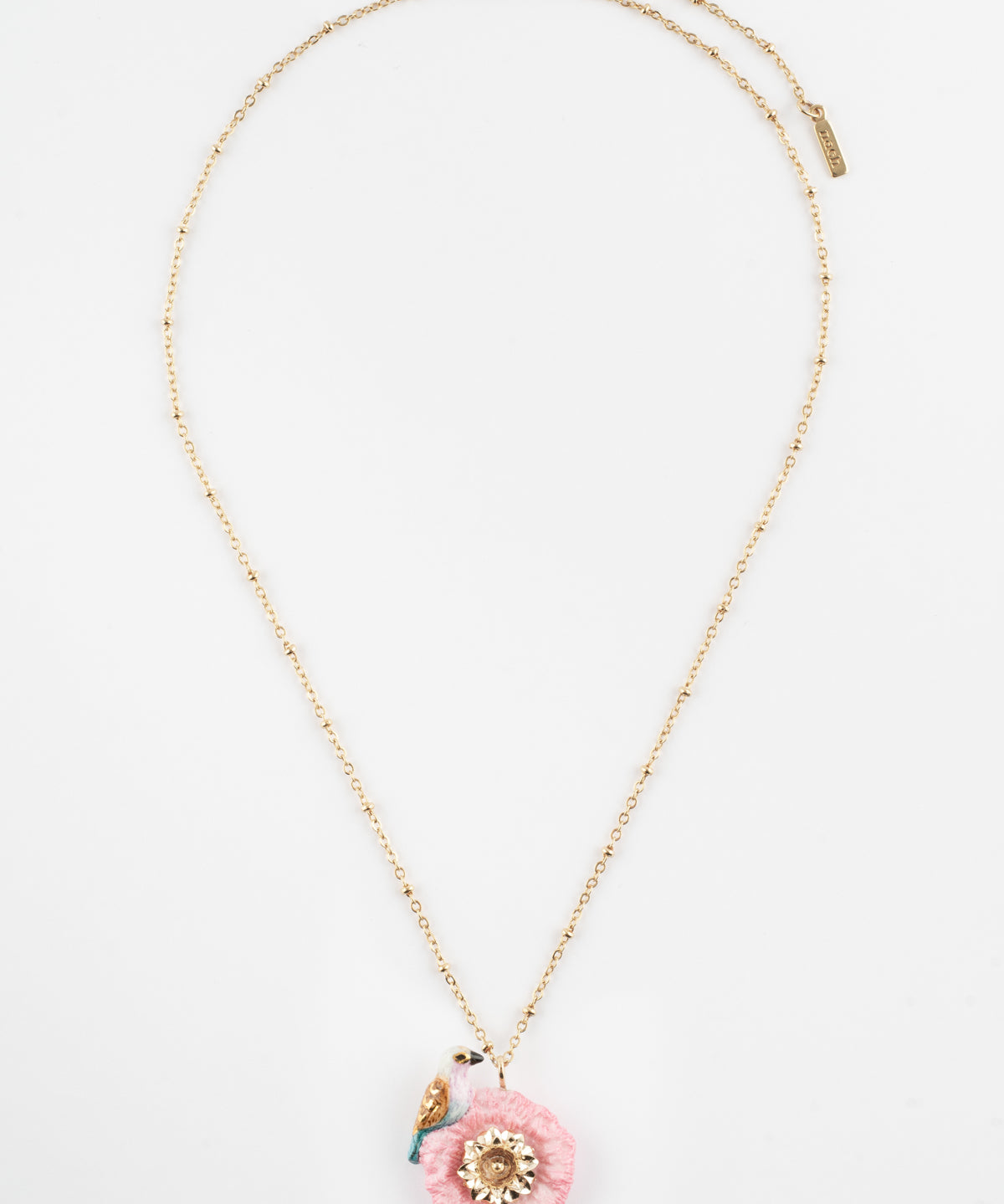 Collier chardon & oiseau