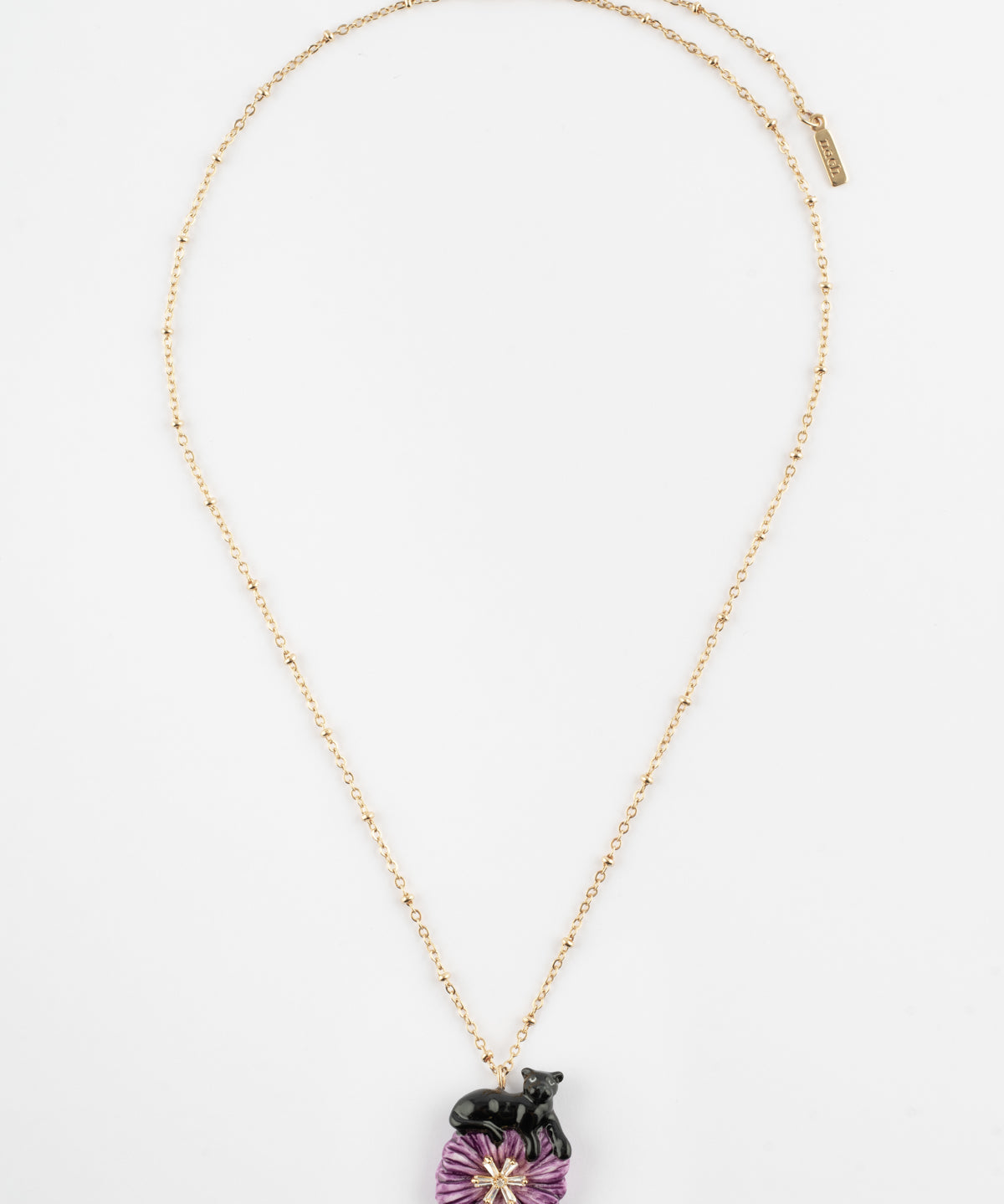 Collier chardon & panthère noire