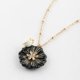 Collier chouette & chardon noir