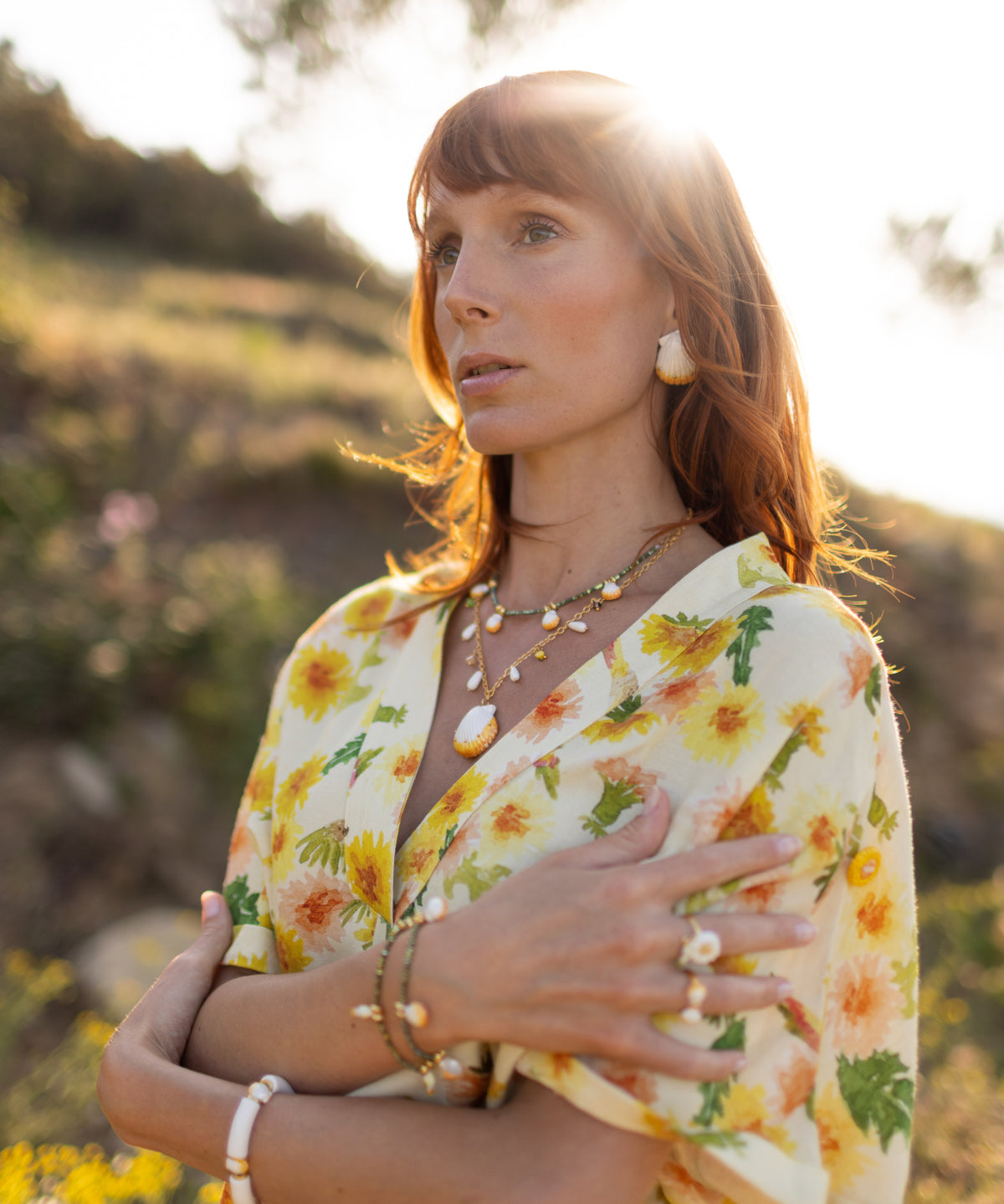 Collier coquillage & pampilles