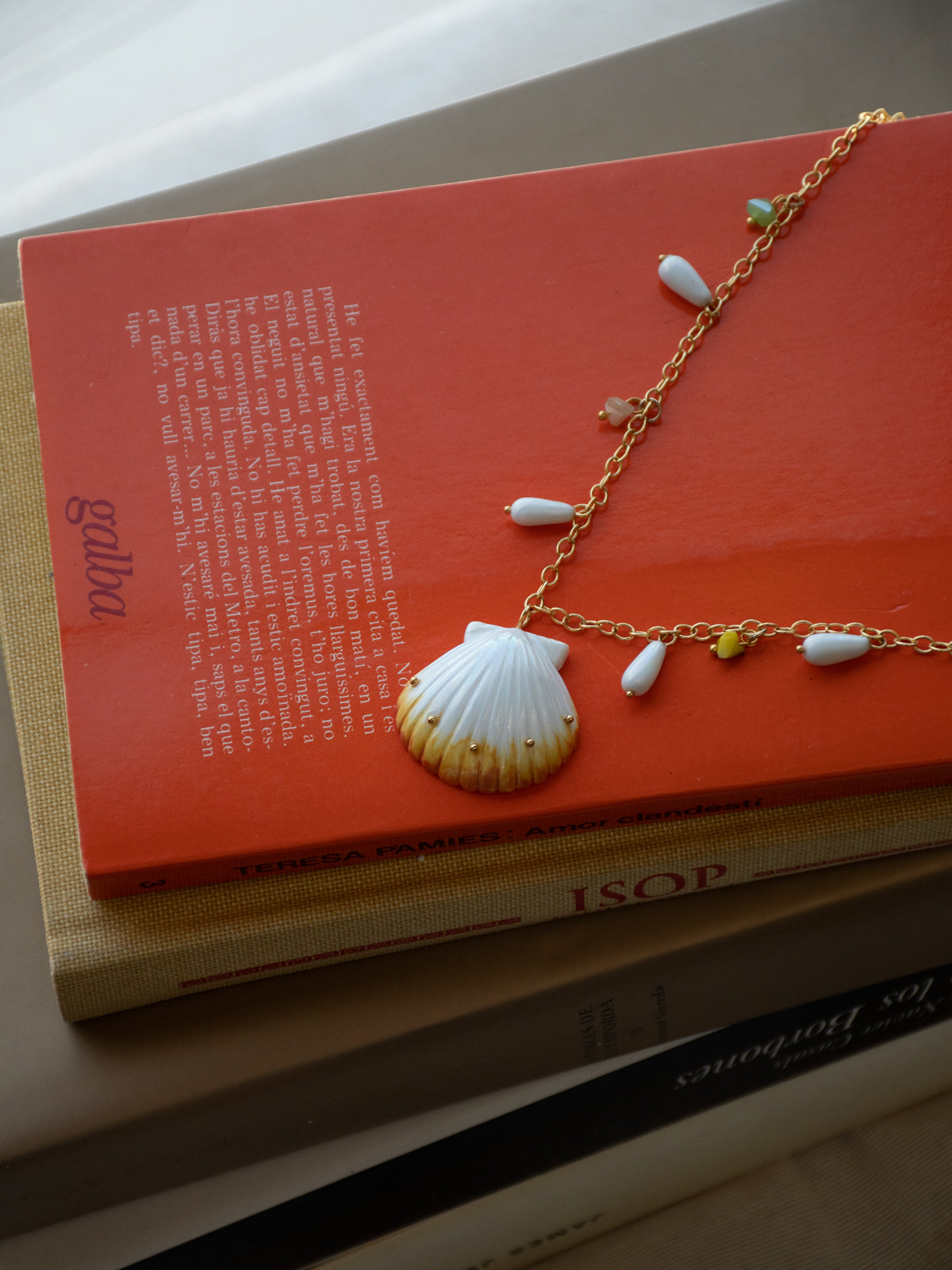 Collier coquillage & pampilles