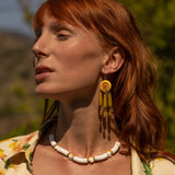 Collier coquillages & perles blanches