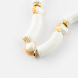 Collier coquillages & perles blanches