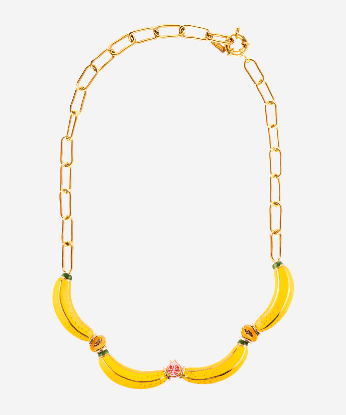 Collier fruits & perles bananes jaunes