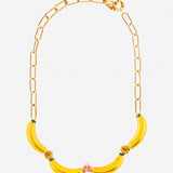Collier fruits & perles bananes jaunes