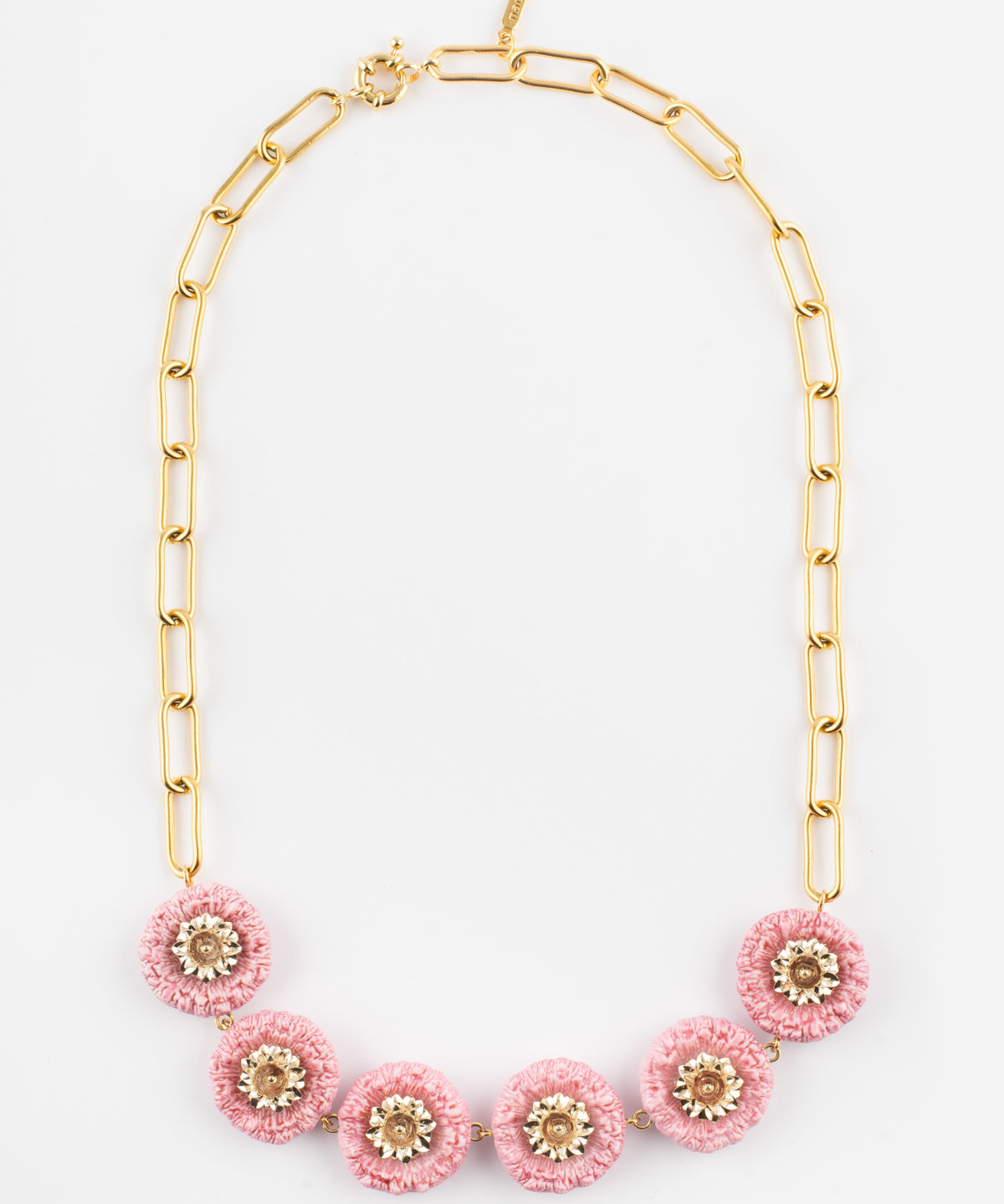 Collier multi chardons roses