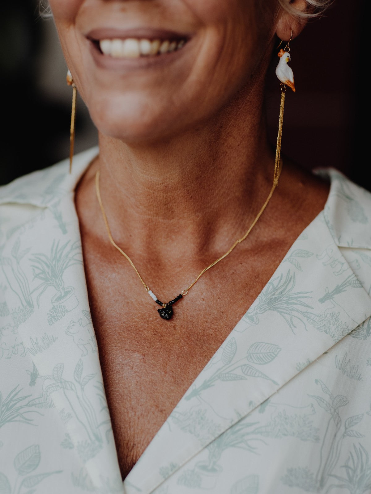 Black panther necklace sales