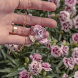 Collier pensée & papillon violet