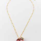 Collier pensée & papillon violet