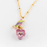 Collier perroquet et pensée