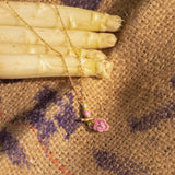 Collier perroquet et pensée