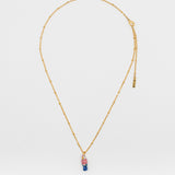 collier perroquet rose
