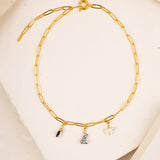Collier personnalisable mix and match charm's en porcelaine peint à la main