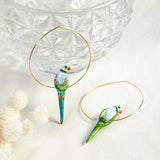 Créoles perroquet bleu et vert