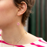 Longues boucles d'oreilles chardon & oiseau