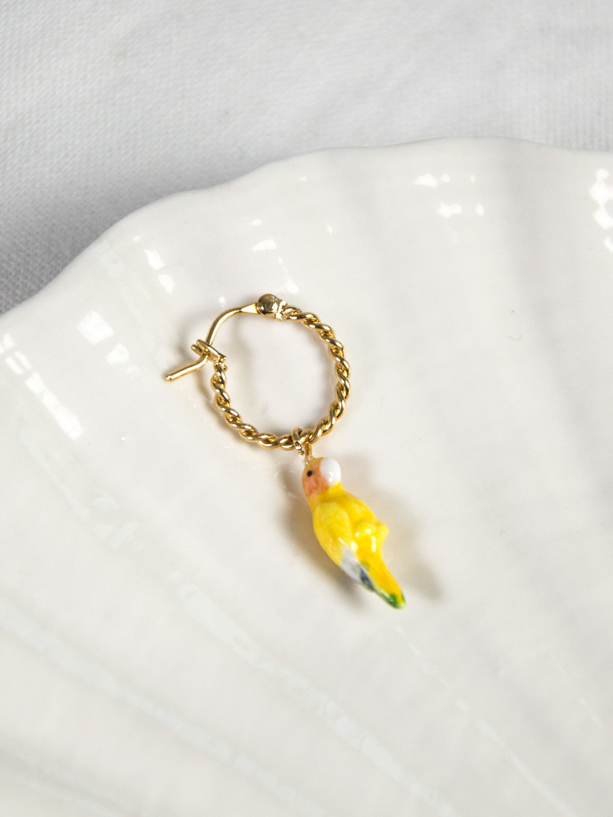 Mini créole oiseau perroquet jaune