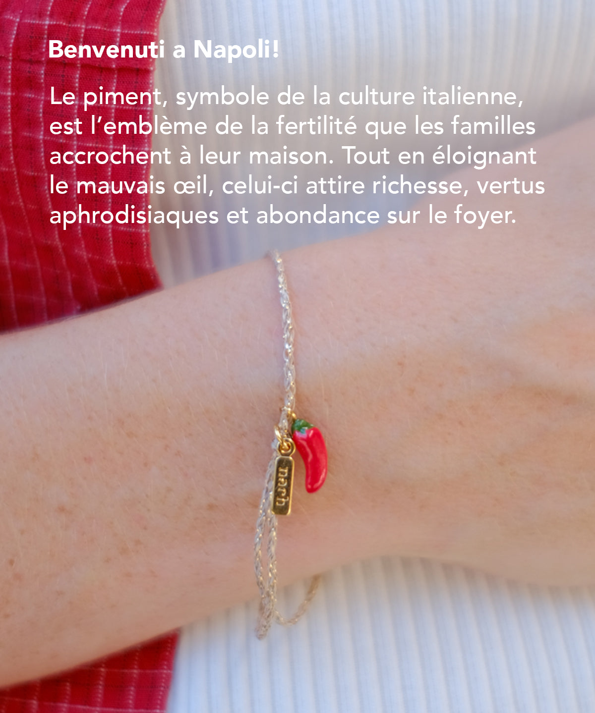 Mini créole cornicello napolitain - Vendue individuellement - Lucky you