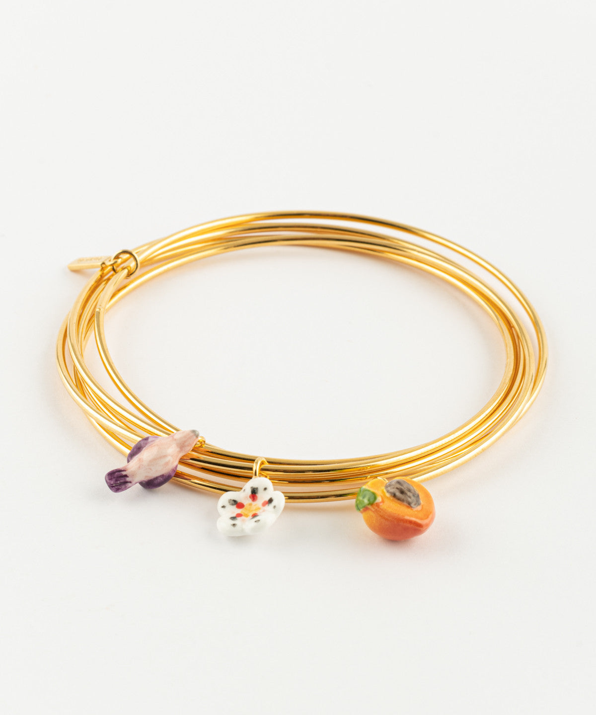 joncs dorés perroquet violet, pêche, fleur