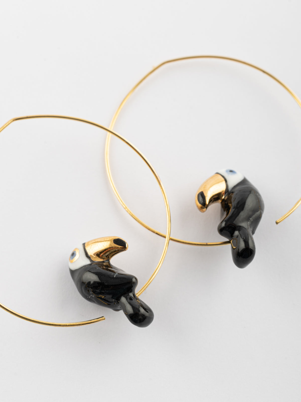 Petites créoles toucan bec doré