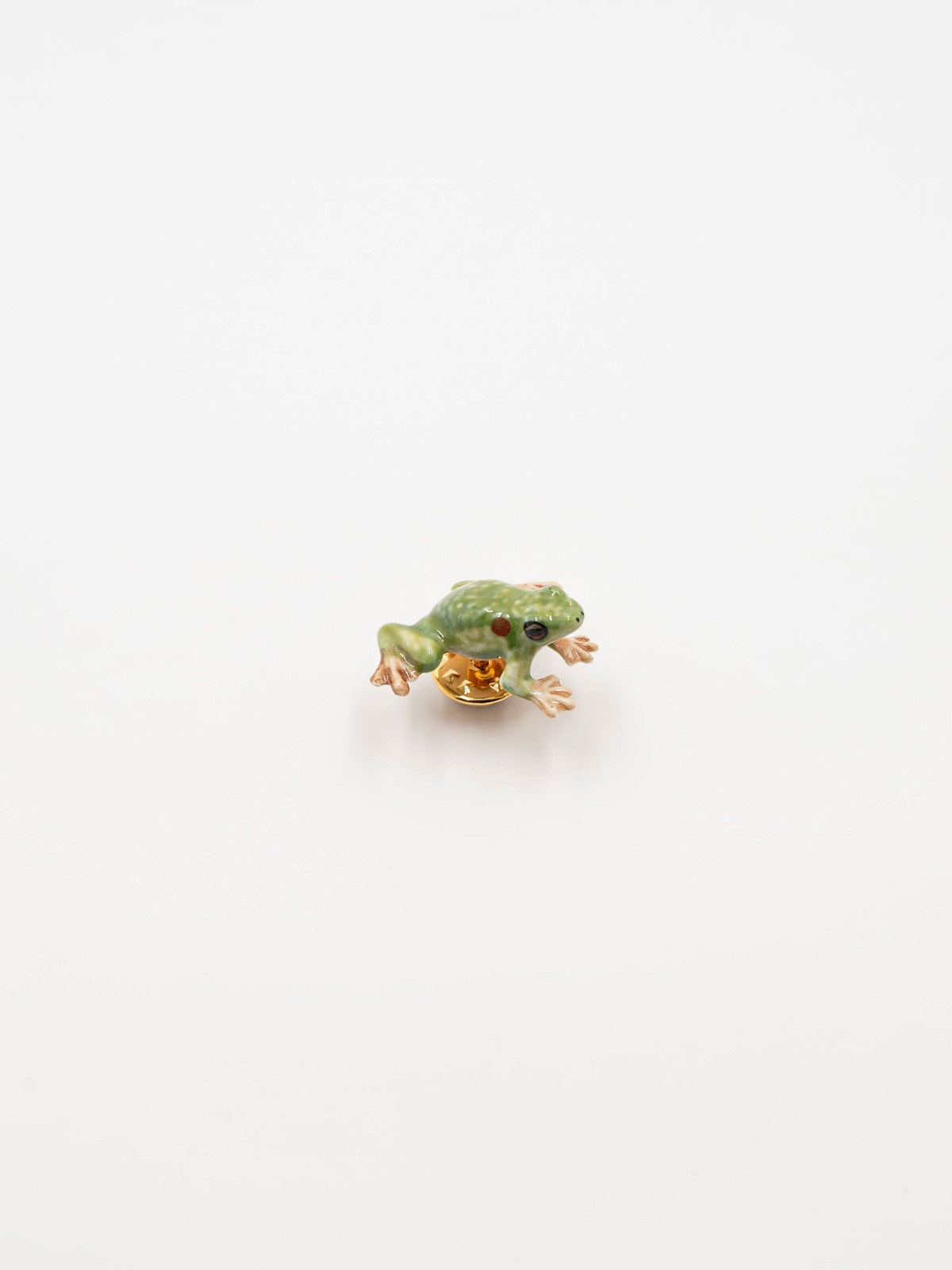 bijou pin's animal grenouille peint à la main en porcelaine