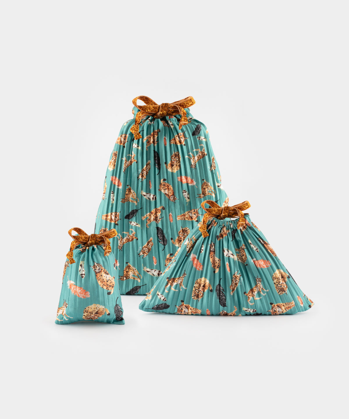 Pochon cadeau upcyclé bleu