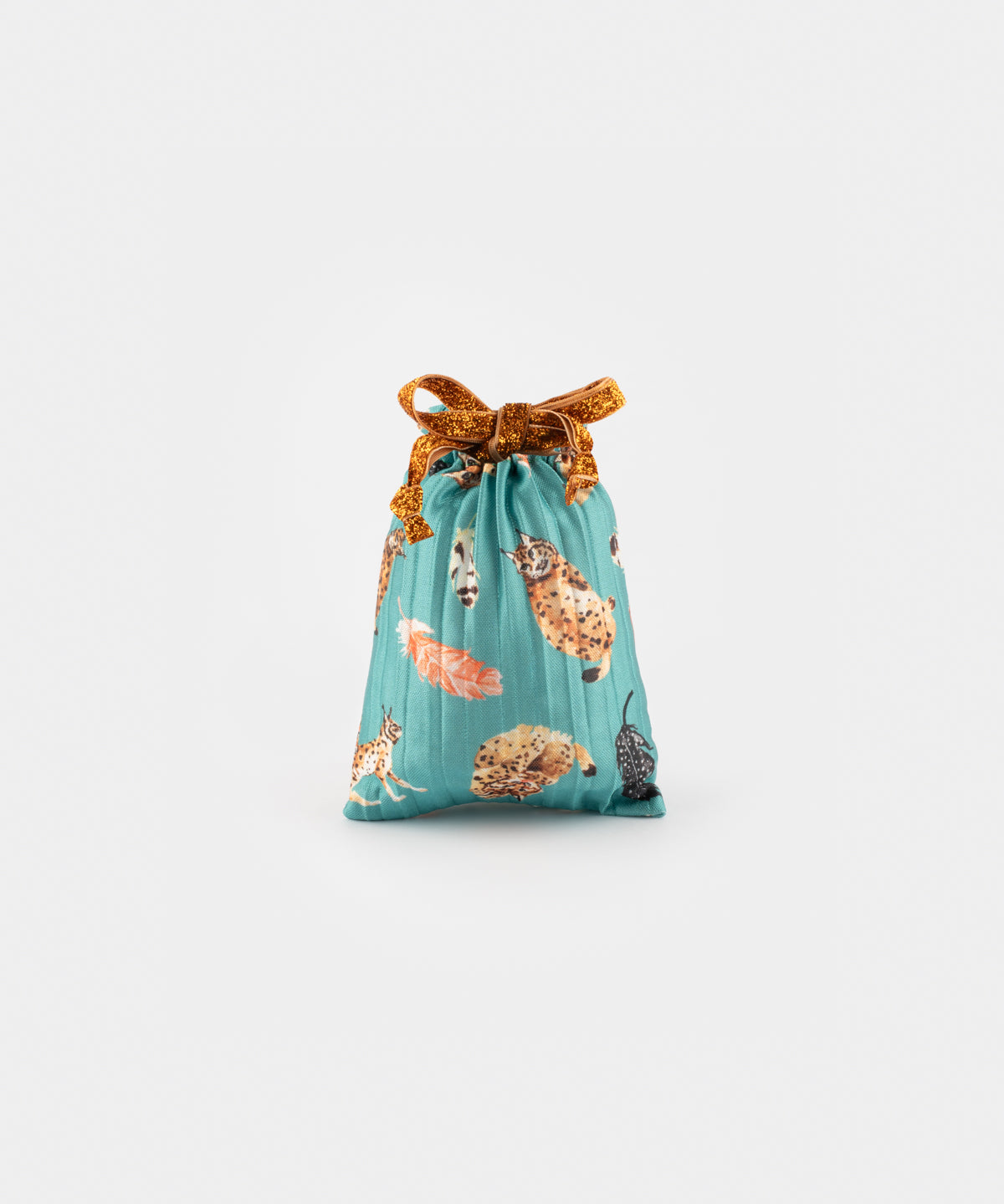 Pochon cadeau upcyclé bleu