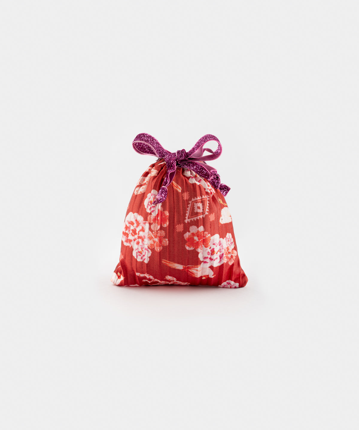 Pochon cadeau upcyclé rouge
