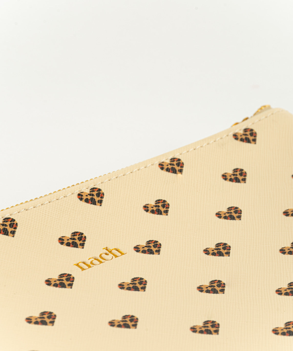 Pochette coeurs léopard