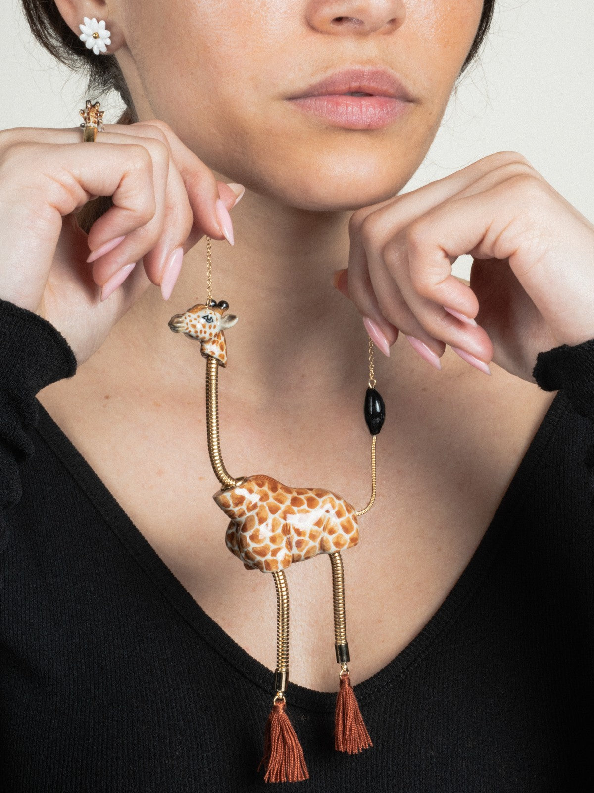 boucles d'oreilles marguerite