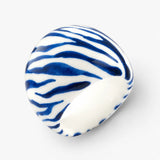Bague zèbre bleu et blanc