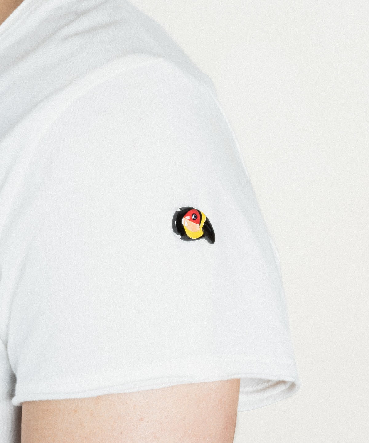 T-shirt blanc chat qui baille 100% coton